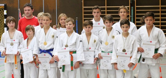 Alle U15 Judokas des JV Nürtingen für die Württembergischen qualifiziert
