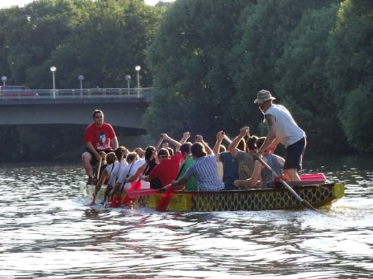 Kanos Kanu auf dem Neckar gesichtet
