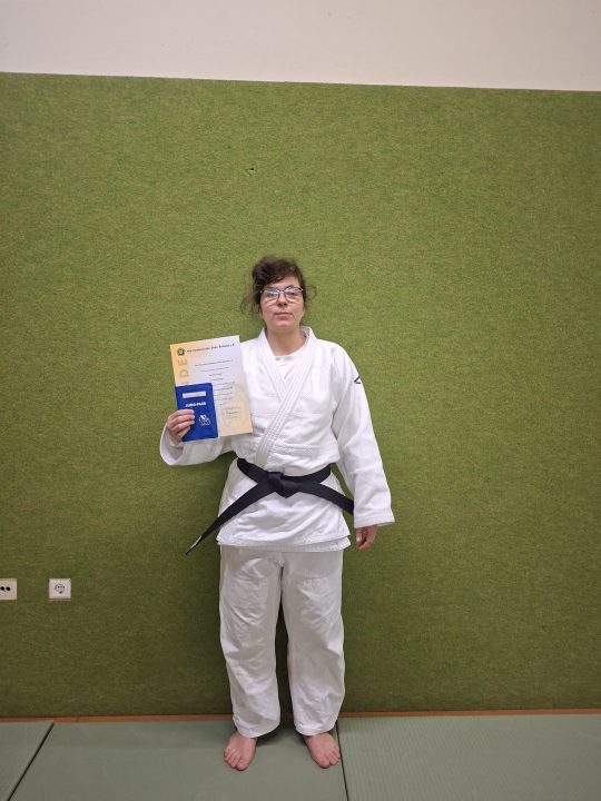 Herzlichen Glückwunsch, Sandra zum 1. Dan